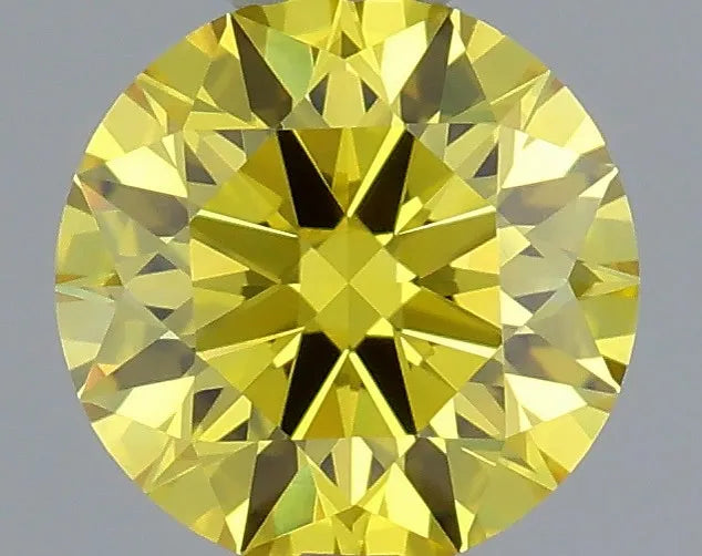 0.47ct Round Lab Grown Diamond (Colour Fancy Vivid Yellow, Clarity VS1, Cut ID, IGI Certified)
