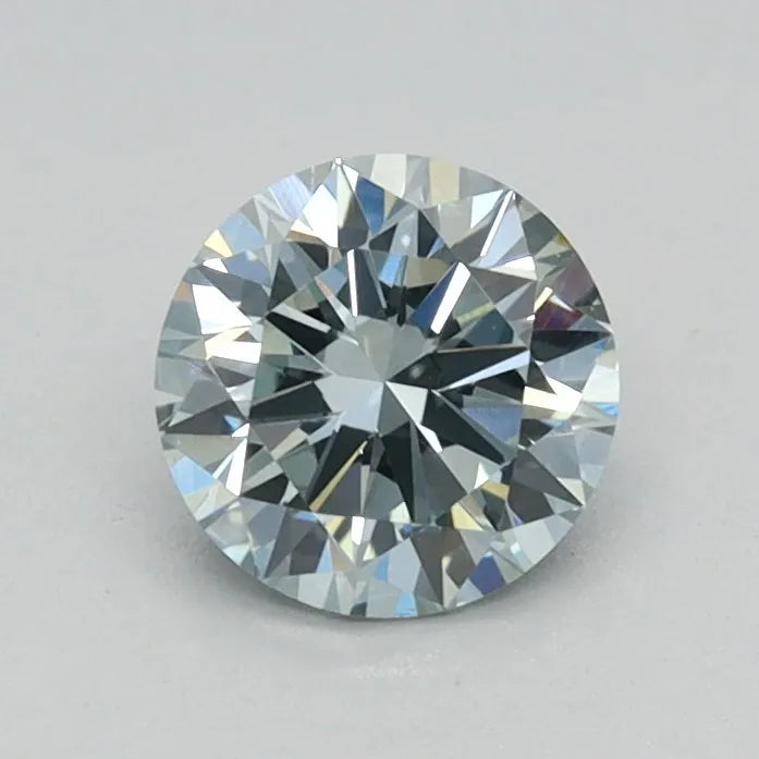 0.48ct Round Lab Grown Diamond (Colour Fancy Green, Clarity VVS2, Cut EX, IGI Certified)