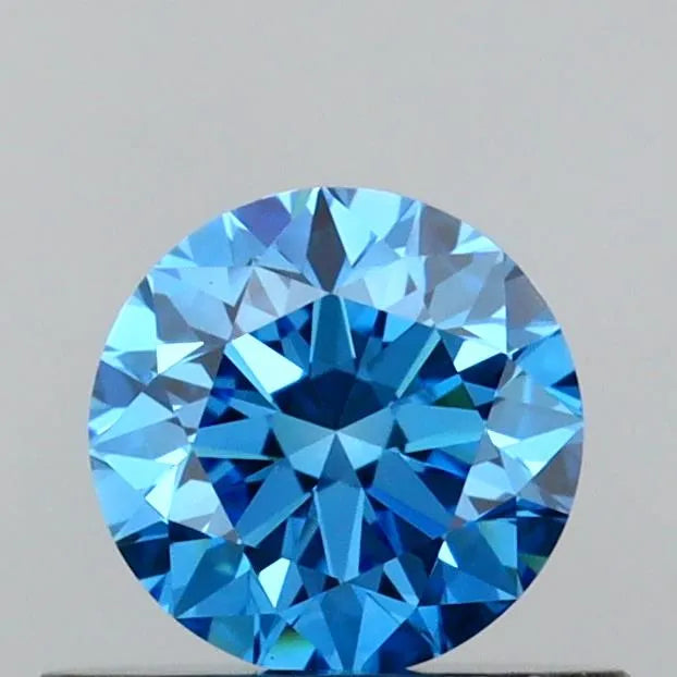 0.48ct Round Lab Grown Diamond (Colour Fancy Vivid Blue, Clarity VVS1, Cut EX, IGI Certified)