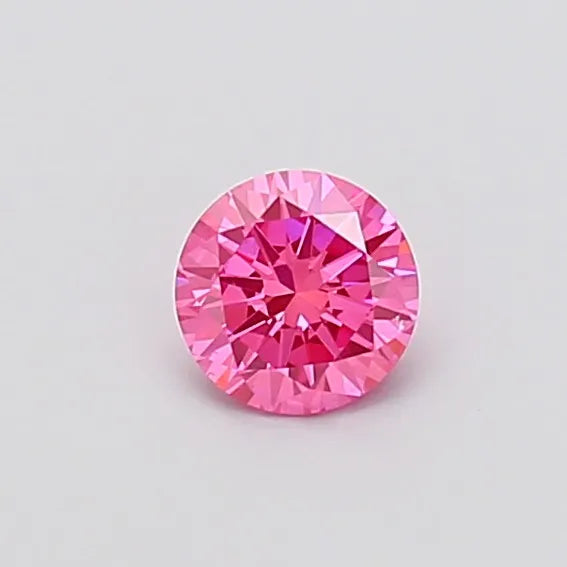 0.48ct Round Lab Grown Diamond (Colour Fancy Vivid Pink, Clarity VS1, Cut VG, IGI Certified)