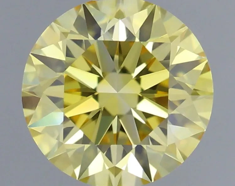 0.49ct Round Lab Grown Diamond (Colour Fancy Intense Yellow, Clarity VVS1, Cut ID, IGI Certified)
