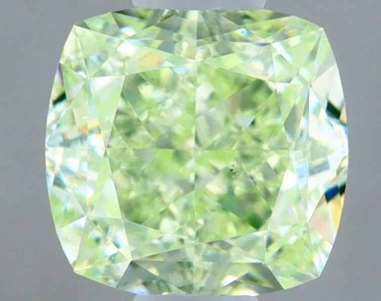 0.50ct Cushion brilliant Natural Diamond (Colour Fancy Light Green, Clarity VS2, GIA Certified)