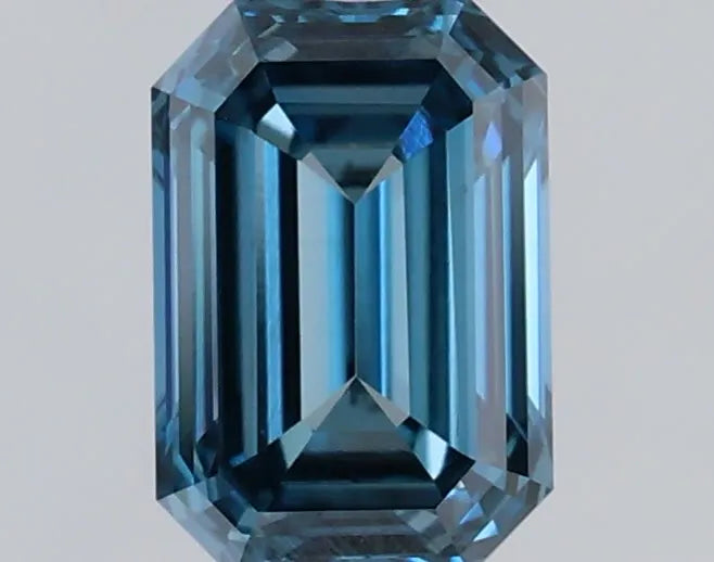 0.50ct Emerald Lab Grown Diamond (Colour Fancy Vivid Blue, Clarity VVS2, IGI Certified)