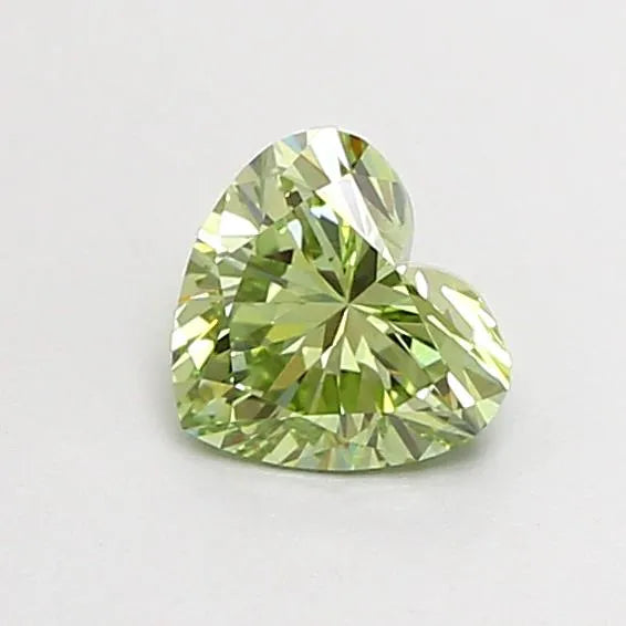0.50ct Heart Lab Grown Diamond (Colour Fancy Vivid Green, Clarity VS1, IGI Certified)