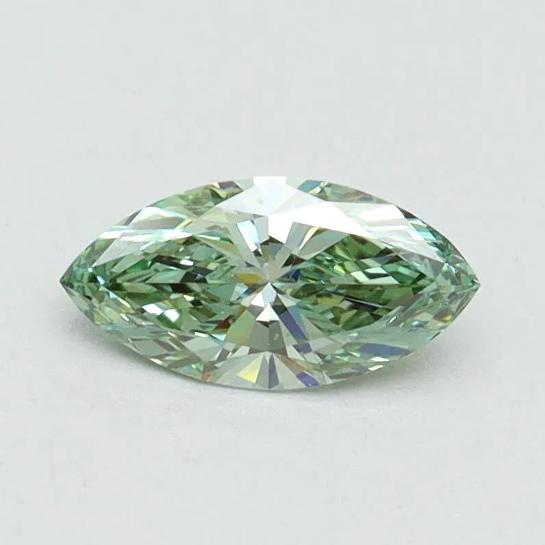 0.50ct Marquise Lab Grown Diamond (Colour Fancy Vivid Green, Clarity VVS2, IGI Certified)