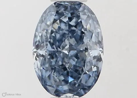 0.50ct Oval Lab Grown Diamond (Colour Fancy Vivid Blue, Clarity VS1, Cut VG, IGI Certified)