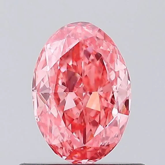 0.50ct Oval Lab Grown Diamond (Colour Fancy Vivid Pink, Clarity VS1, IGI Certified)