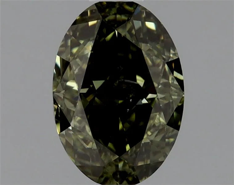 0.50ct Oval Natural Diamond (Colour Faint Green, Clarity SI2, GIA Certified)