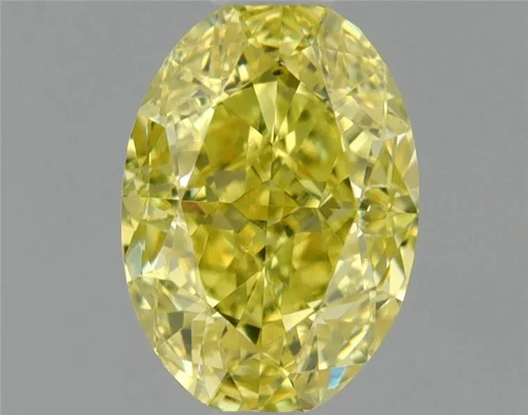 0.50ct Oval Natural Diamond (Colour Fancy Intense Yellow, Clarity VS2, GIA Certified)