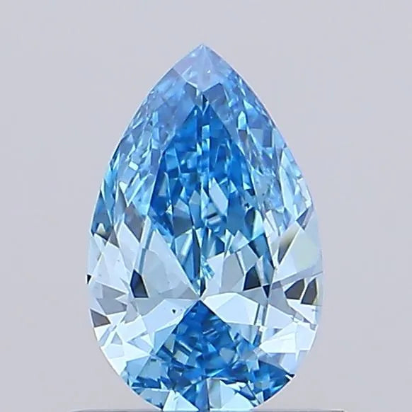 0.50ct Pear Lab Grown Diamond (Colour Fancy Vivid Blue, Clarity VS2, Uncertified)