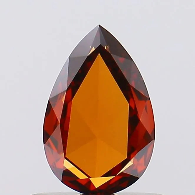 0.50ct Pear Lab Grown Diamond (Colour Fancy Vivid Orangey Red, Clarity VS1, Uncertified)