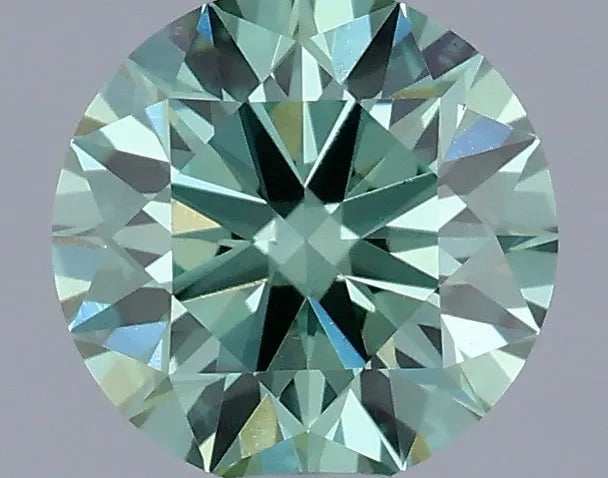0.50ct Round Lab Grown Diamond (Colour Fancy Vivid Green, Clarity VS1, Cut ID, IGI Certified)