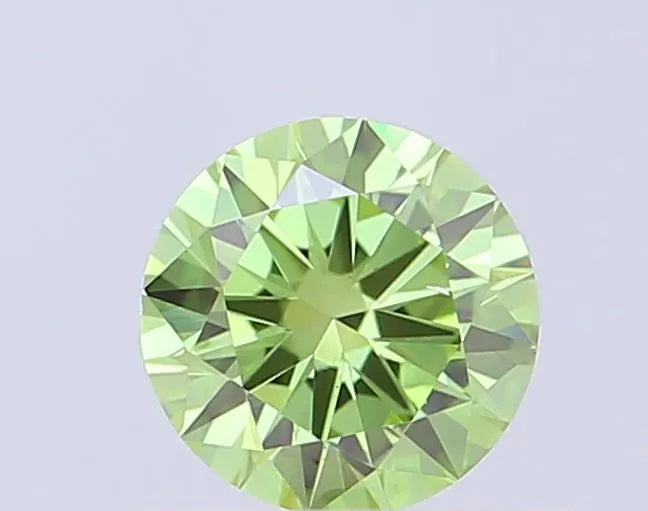 0.50ct Round Lab Grown Diamond (Colour Fancy Vivid Green, Clarity VS1, Cut VG, IGI Certified)