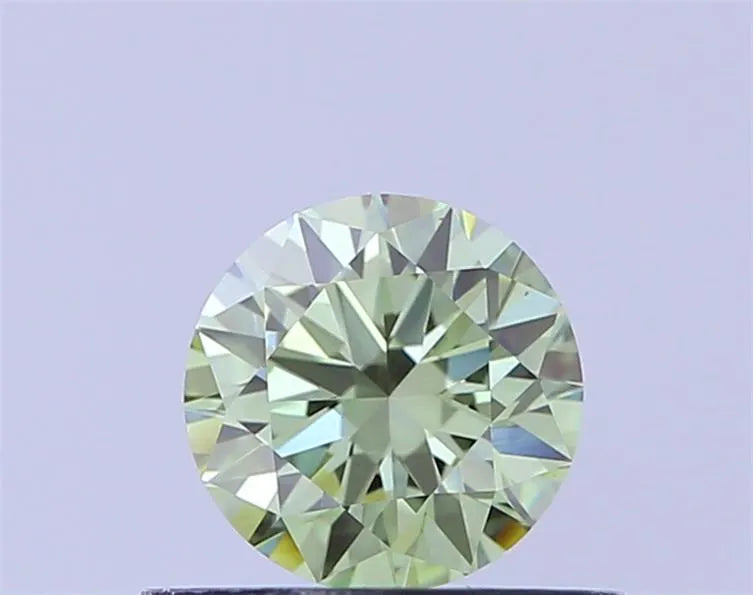 0.50ct Round Lab Grown Diamond (Colour Fancy Vivid Green, Clarity VS1, Cut VG, IGI Certified)