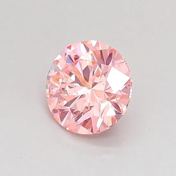 0.50ct Round Lab Grown Diamond (Colour Fancy Vivid Pink, Clarity VS2, Cut EX, Uncertified)