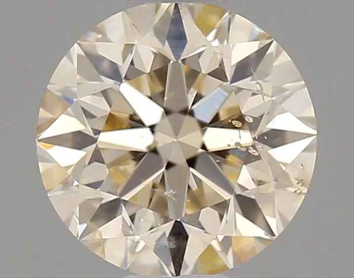 0.50ct Round Natural Diamond (Colour Light Orangey Yellow, Clarity SI2, Cut GD, GIA Certified)