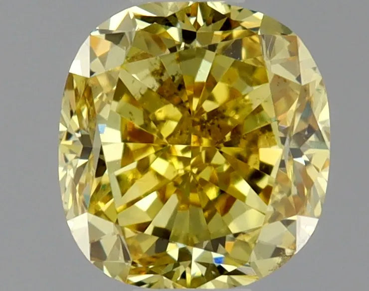 0.51ct Cushion brilliant Natural Diamond (Colour Fancy Deep Orangey Yellow, Clarity VS2, GIA Certified)