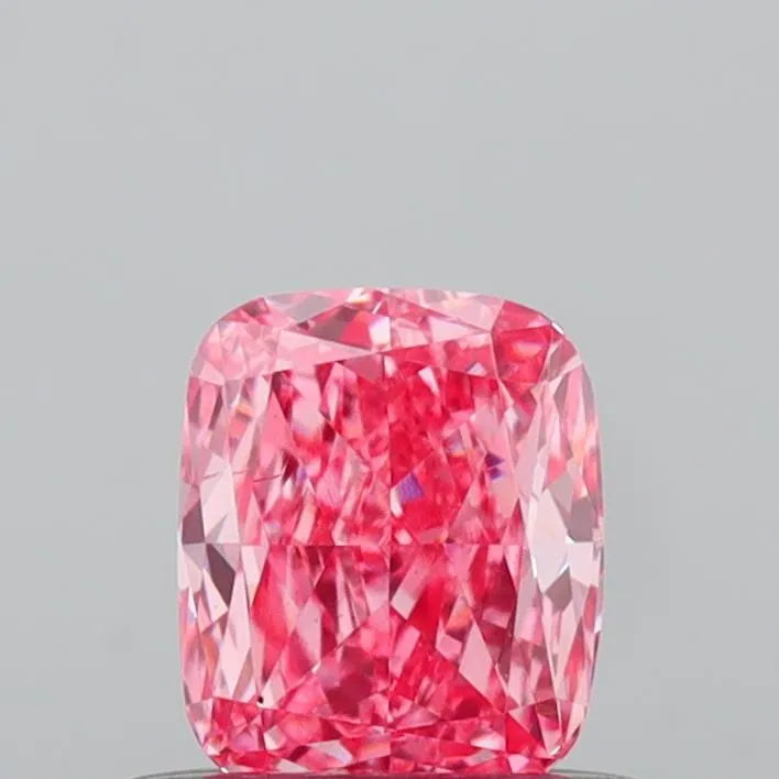 0.51ct Cushion modified Lab Grown Diamond (Colour Fancy Vivid Pink, Clarity VS2, IGI Certified)