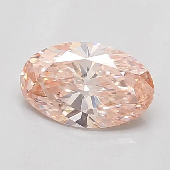 0.51ct Oval Lab Grown Diamond (Colour Fancy Light Brown, Clarity VS1, IGI Certified)