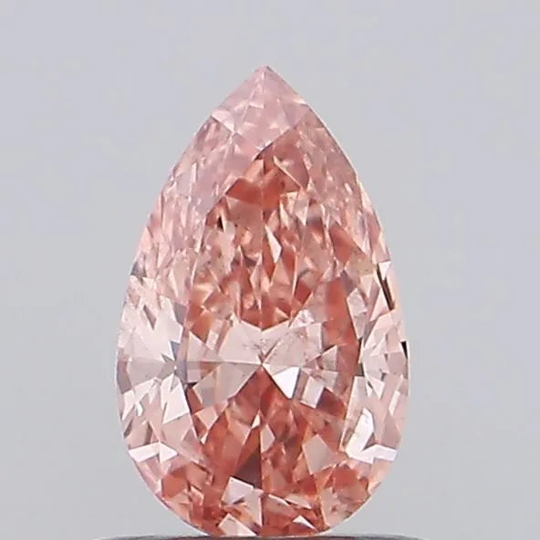 0.51ct Pear Lab Grown Diamond (Colour Fancy Vivid Pink, Clarity VS2, IGI Certified)