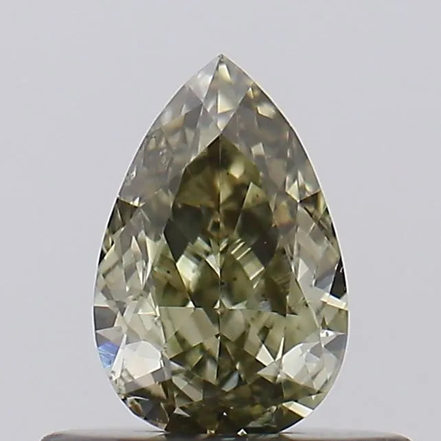 0.51ct Pear Natural Diamond (Colour Fancy Dark Yellow, Clarity SI1, GIA Certified)