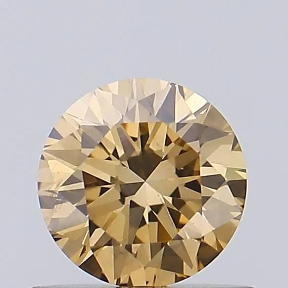 0.51ct Round Lab Grown Diamond (Colour Fancy Brown, Clarity VS2, Cut EX, IGI Certified)