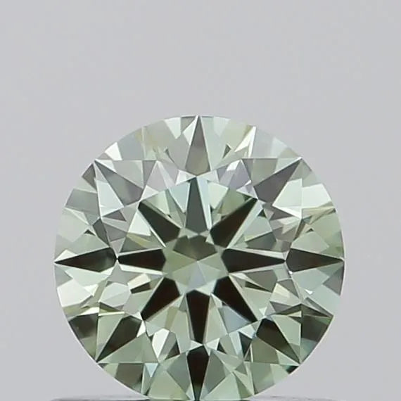 0.51ct Round Lab Grown Diamond (Colour Fancy Vivid Green, Clarity VS1, Cut ID, IGI Certified)