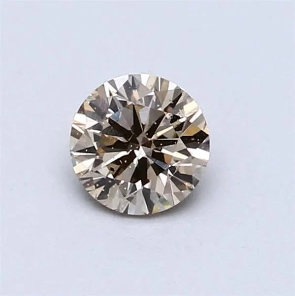 0.51ct Round Natural Diamond (Colour Fancy Light Pinkish Brown, Clarity SI1, Cut GD, IGI Certified)