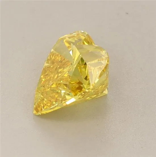 0.52ct Heart Lab Grown Diamond (Colour Fancy Intense Yellow, Clarity VS1, IGI Certified)