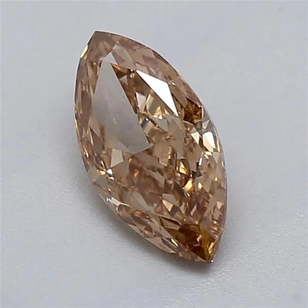 0.52ct Marquise Lab Grown Diamond (Colour Fancy Light Brown, Clarity VVS2, IGI Certified)