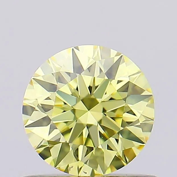 0.52ct Round Lab Grown Diamond (Colour Fancy Intense Yellow, Clarity IF, Cut ID, IGI Certified)