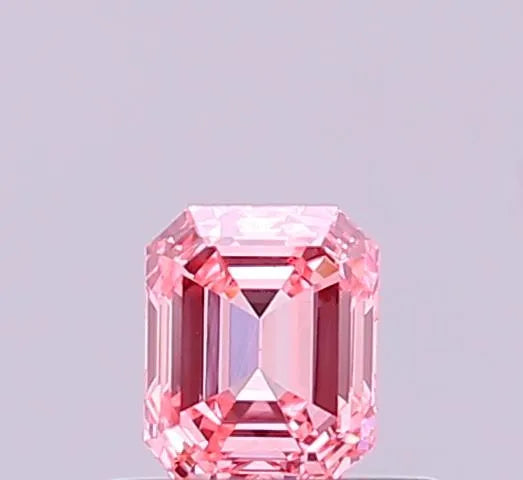 0.53ct Emerald Lab Grown Diamond (Colour Fancy Intense Pink, Clarity VS1, Cut GD, IGI Certified)