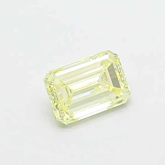 0.53ct Emerald Lab Grown Diamond (Colour Fancy Yellow, Clarity VVS2, IGI Certified)