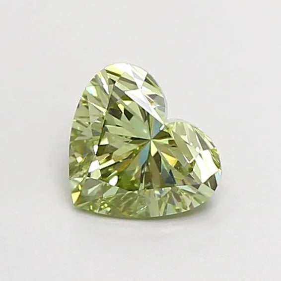 0.53ct Heart Lab Grown Diamond (Colour Fancy Vivid Green, Clarity VS1, IGI Certified)