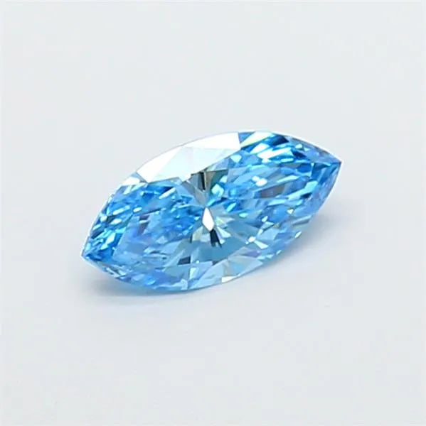 0.53ct Marquise Lab Grown Diamond (Colour Fancy Vivid Blue, Clarity VVS2, IGI Certified)