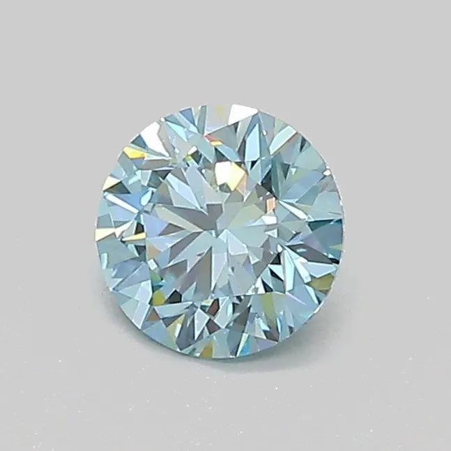 0.53ct Round Lab Grown Diamond (Colour Fancy Vivid Blue, Clarity VVS1, Cut ID, IGI Certified)