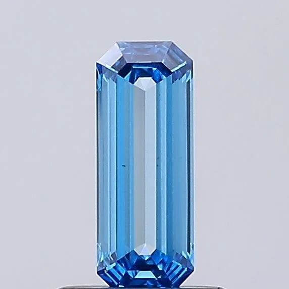 0.54ct Emerald Lab Grown Diamond (Colour Fancy Vivid Blue, Clarity VS1, IGI Certified)