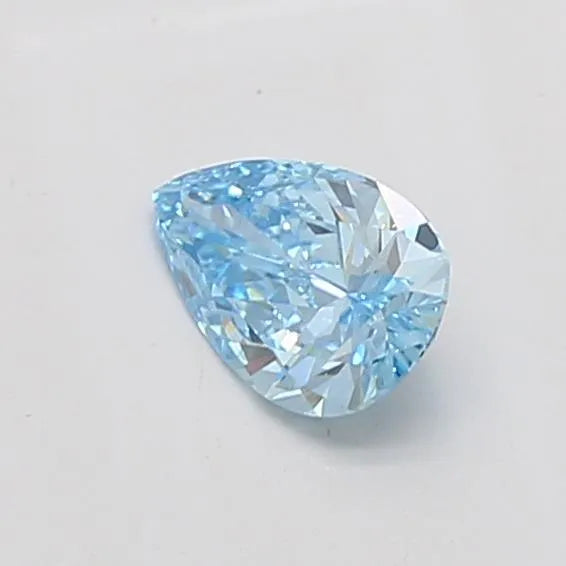 0.54ct Pear Lab Grown Diamond (Colour Fancy Vivid Blue, Clarity VVS2, IGI Certified)