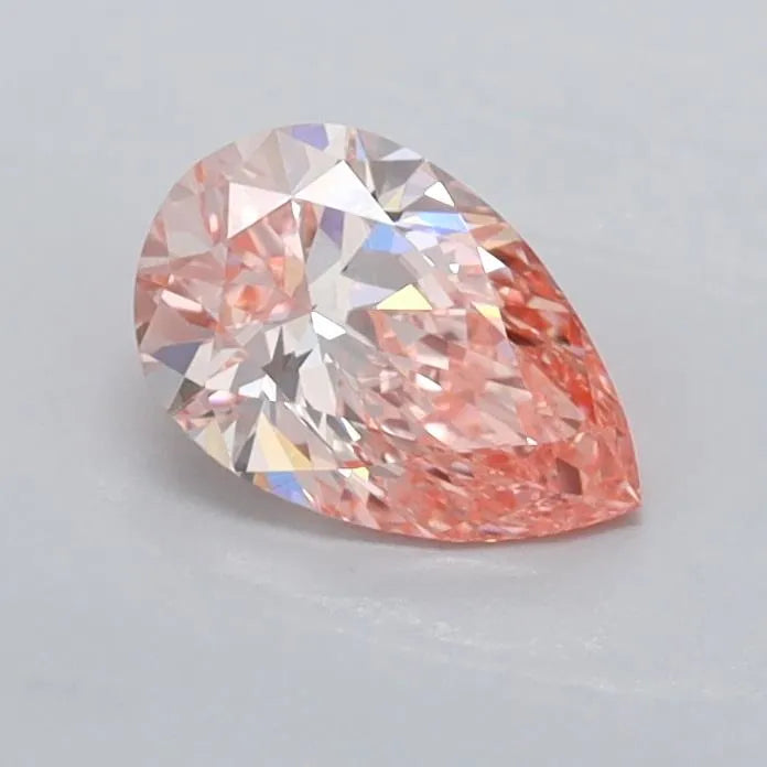 0.54ct Pear Lab Grown Diamond (Colour Fancy Vivid Pink, Clarity VVS1, IGI Certified)