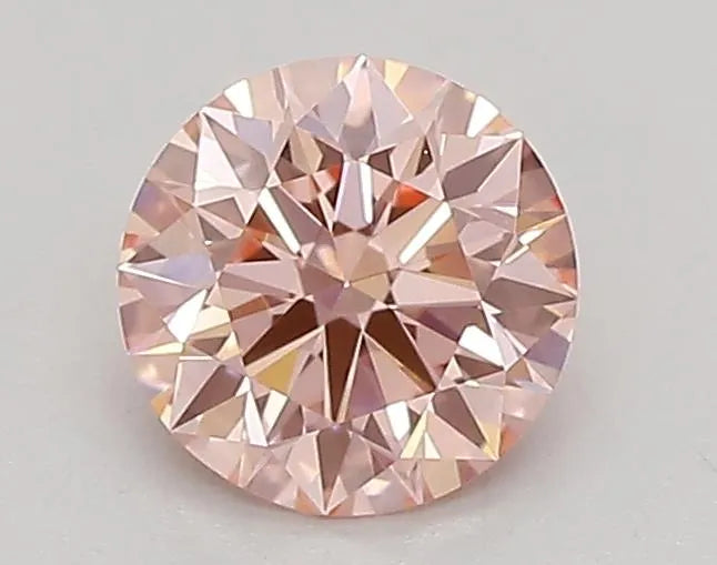 0.54ct Round Lab Grown Diamond (Colour Fancy Vivid Pink, Clarity VVS1, Cut ID, IGI Certified)