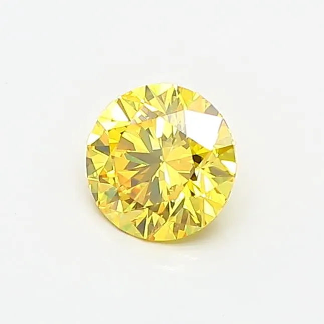 0.54ct Round Lab Grown Diamond (Colour Fancy Vivid Yellow, Clarity VS1, Cut ID, IGI Certified)