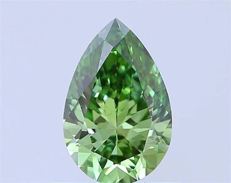 0.55ct Pear Lab Grown Diamond (Colour Fancy Vivid Green, Clarity VS1, IGI Certified)