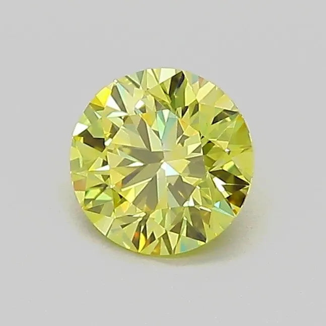 0.55ct Round Lab Grown Diamond (Colour Fancy Intense Yellow, Clarity VS1, Cut ID, IGI Certified)