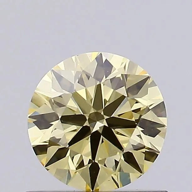 0.55ct Round Lab Grown Diamond (Colour Fancy Light Yellow, Clarity VVS2, Cut ID, IGI Certified)
