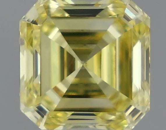 0.56ct Asscher Lab Grown Diamond (Colour Fancy Intense Yellow, Clarity VVS2, IGI Certified)