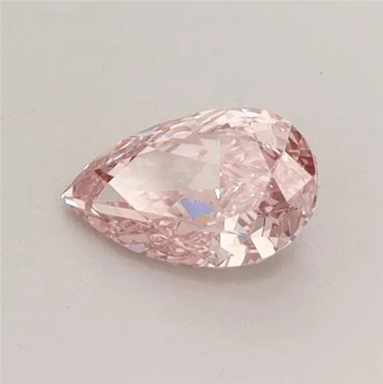 0.56ct Pear Lab Grown Diamond (Colour Fancy Vivid Brownish Pink, Clarity VS1, IGI Certified)