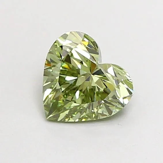 0.57ct Heart Lab Grown Diamond (Colour Fancy Vivid Green, Clarity VVS2, IGI Certified)