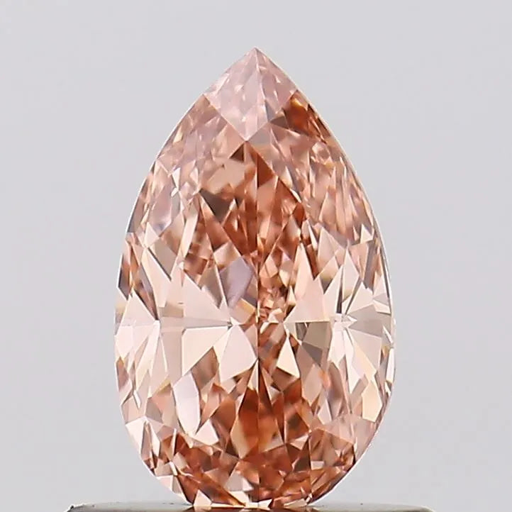 0.57ct Pear Lab Grown Diamond (Colour Fancy Pinkish Brown, Clarity VVS2, Uncertified)