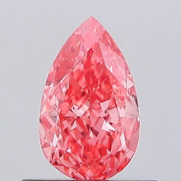 0.57ct Pear Lab Grown Diamond (Colour Fancy Vivid Pink, Clarity VS1, IGI Certified)