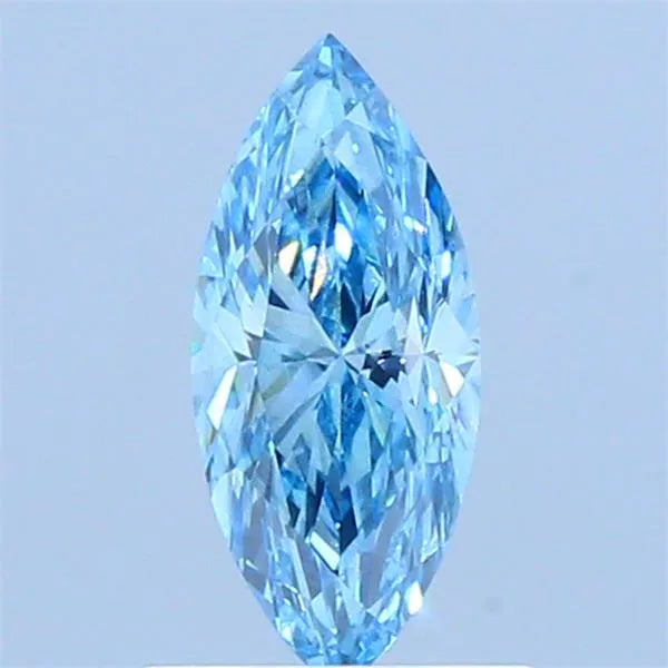 0.58ct Marquise Lab Grown Diamond (Colour Fancy Vivid Blue, Clarity VS1, Cut GD, Uncertified)